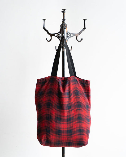 【HEXICO】Magazine Tote "Deadstock Ombre Check Fabrics"