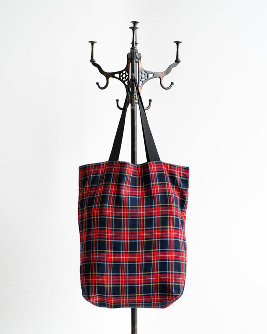 【HEXICO】Magazine Tote "Deadstock Tratan Check Fabrics"