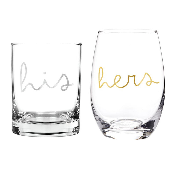 His & Hers Set of 2 Glasses - Madison's Niche
