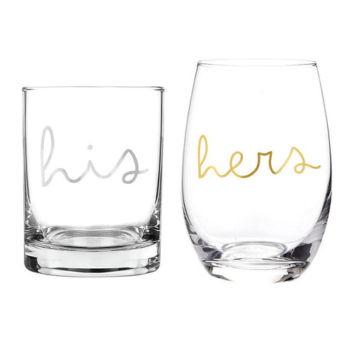 His & Hers Set of 2 Glasses - Madison's Niche