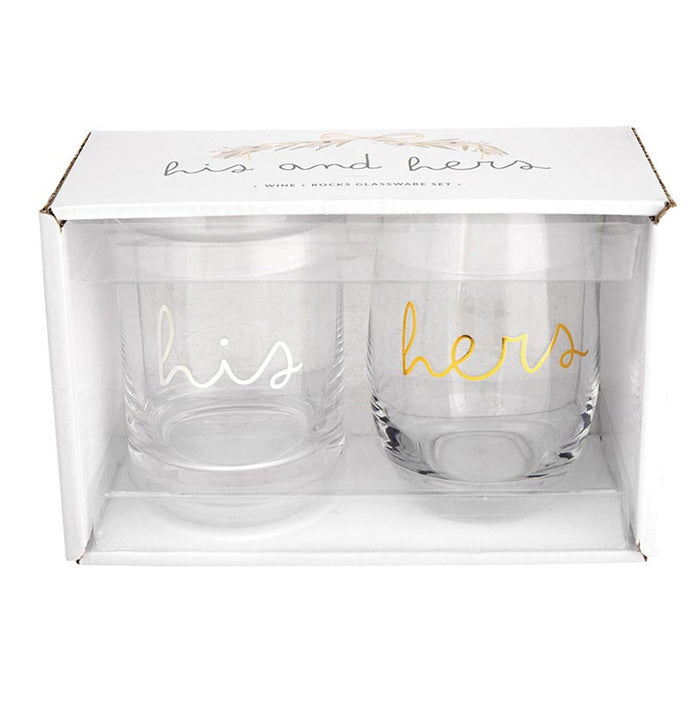 His & Hers Set of 2 Glasses - Madison's Niche