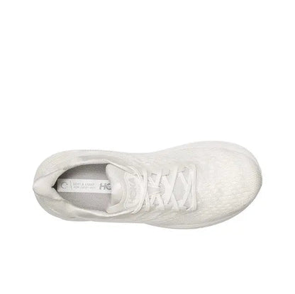 White running shoe with lace-up front and cushioned interior lining