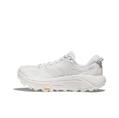 Hoka Mafate Speed 2 running shoe, light color, lace-up with cushioned midsole