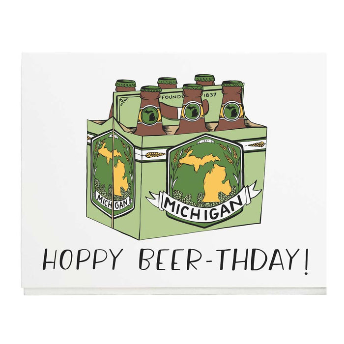 Hoppy Beer-thday! Letterpress Card - City Bird