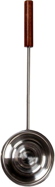 House steam ladle steel with pine handle 450 ml - Soposopo