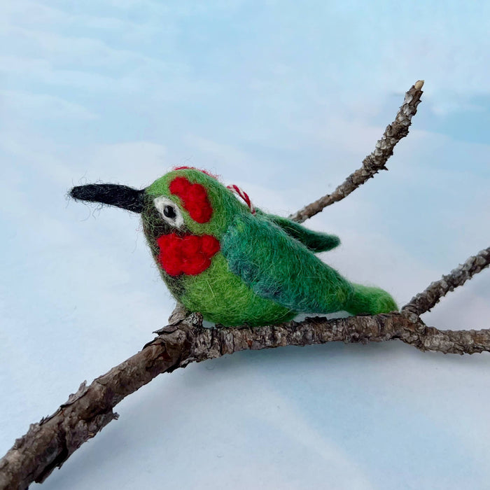 Hummingbird Felt Wool Ornament