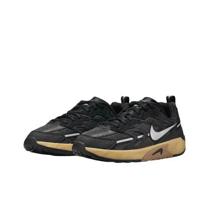 Nike Jam low-top sneakers, black with white swoosh and tan gum outsole
