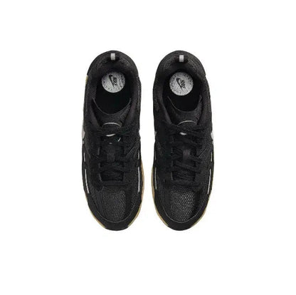 Nike Jam lace-up sneakers, black upper with gum sole edge