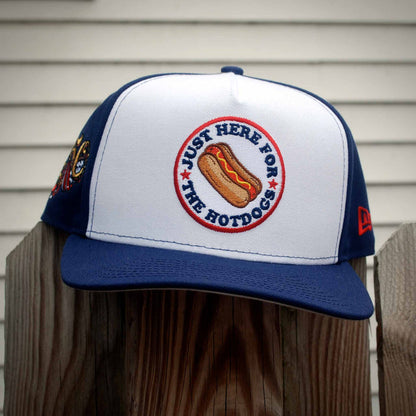 Just Here For The Hot Dogs New Era 250th 4th of July 9FIFTY A-Frame Adjustable Cap