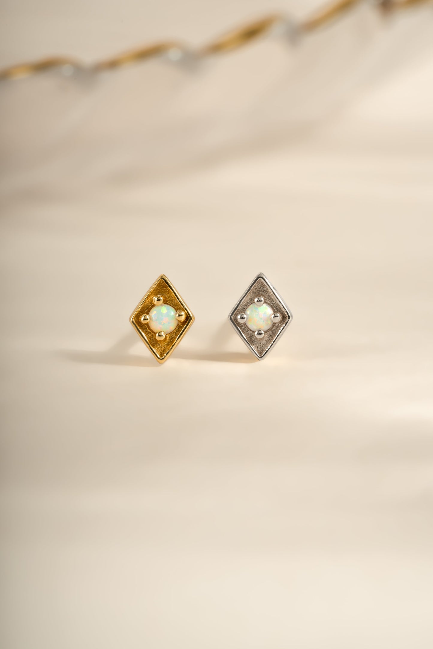 Kite Shaped Opal Studs