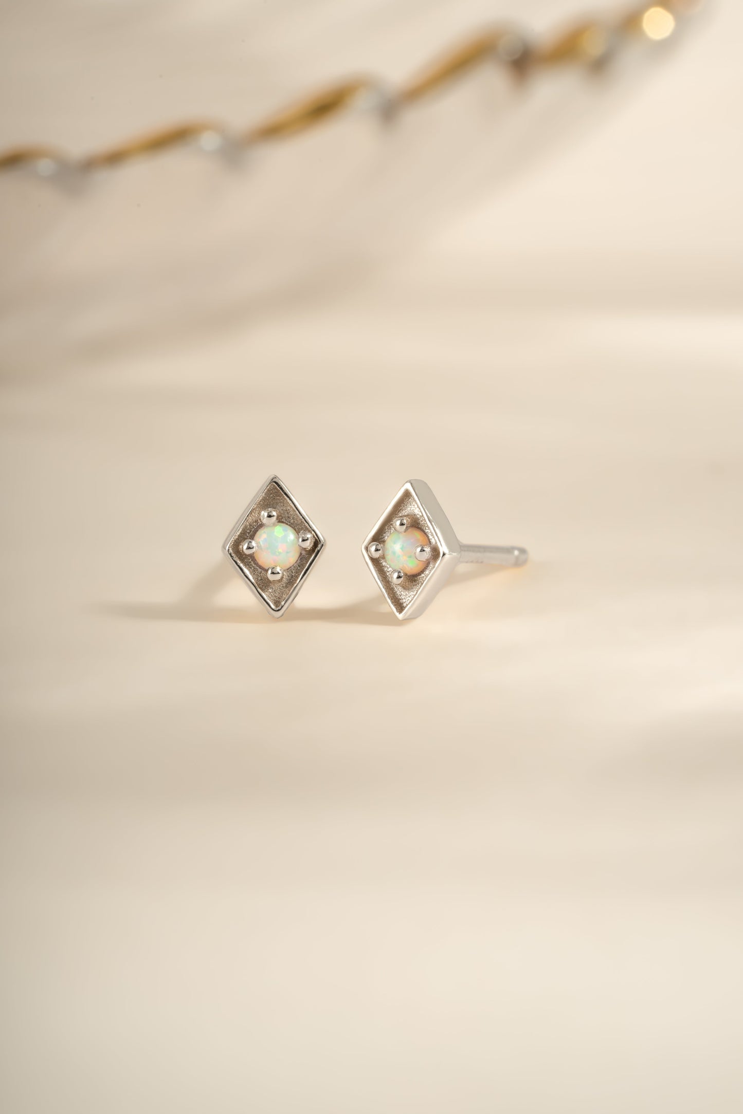 Kite Shaped Opal Studs
