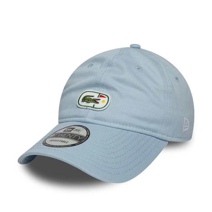 Pictured is this Lacoste X New Era 9TWENTY cap in pastel blue. 1