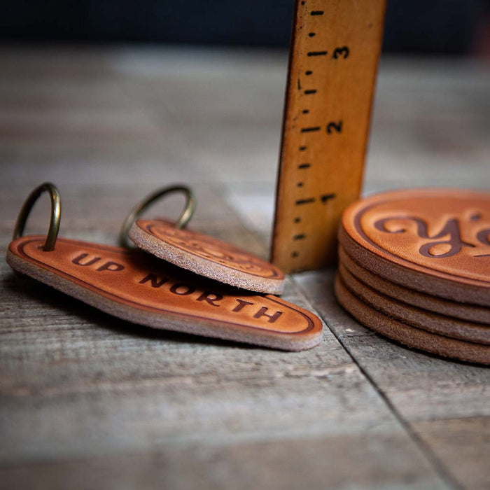 Leather Coasters - City Bird