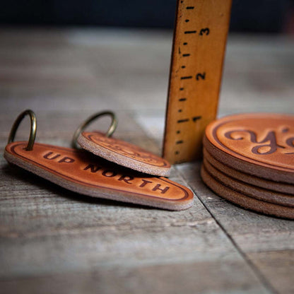 Leather Coasters - City Bird