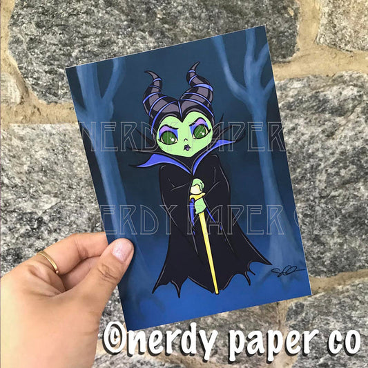 MALEFICENT  |  Hand Drawn Art Print  | Art Print