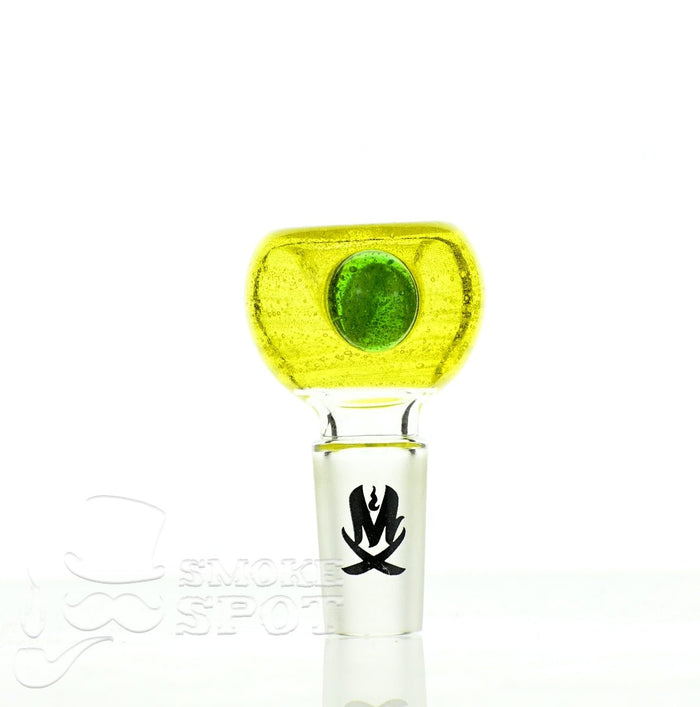 Mathematix Full Colors Single Dots 101 vibrant glass bowl for dry herb - Smoke Spot Smoke Shop