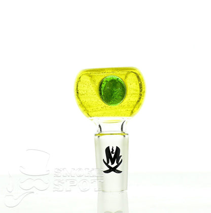 Mathematix Full Colors Single Dots 101 vibrant glass bowl for dry herb - Smoke Spot Smoke Shop