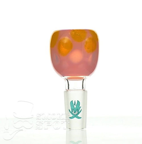 Mathematix Pink with Dots 14mm Glass Bowl - Premium Glass Accessory for Dry Herb Slides