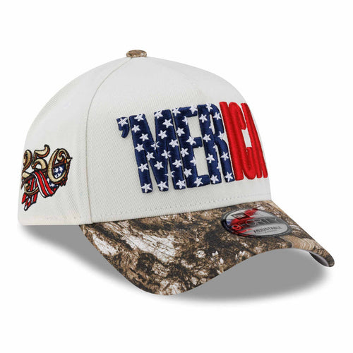 Merica New Era 2026 250th Fourth of July Cream Camo 9FORTY A-Frame Adjustable Cap