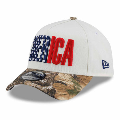 Merica New Era 2026 250th Fourth of July Cream Camo 9FORTY A-Frame Adjustable Cap