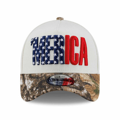 Merica New Era 2026 250th Fourth of July Cream Camo 9FORTY A-Frame Adjustable Cap