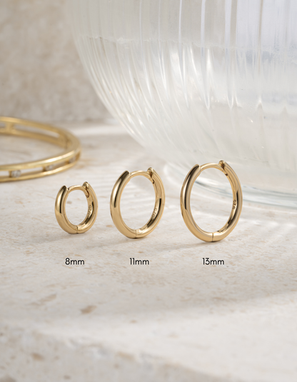 8mm Minimalist Small Hoop Earrings