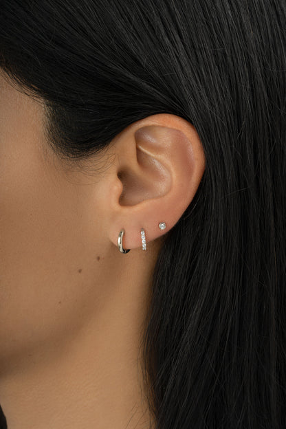 Simple Huggie Hoops