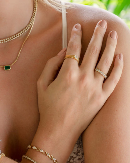 4mm Multi Stone Ring