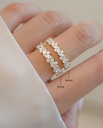 4mm Multi Stone Ring