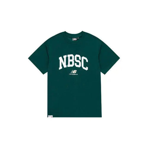 New Balance NBSC T-shirt in dark green, front NBSC graphic