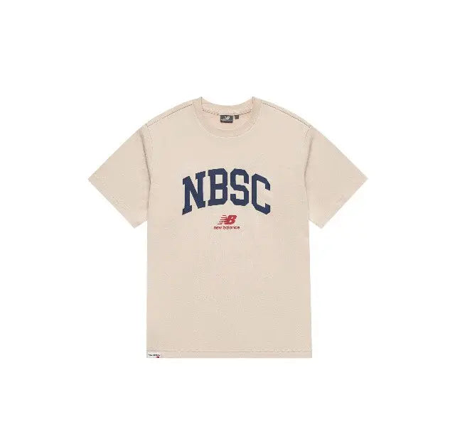 Cream NBSC graphic crew-neck T-shirt