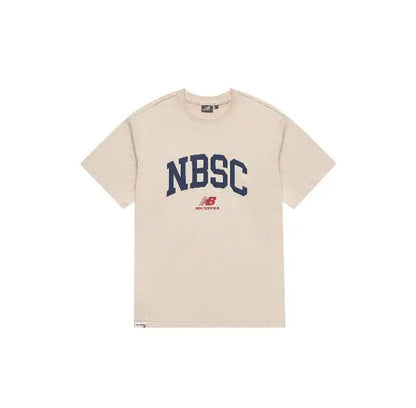 Cream NBSC graphic crew-neck T-shirt
