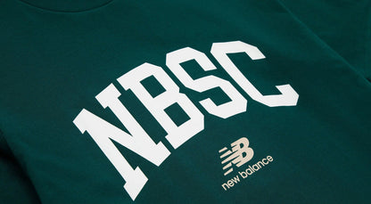New Balance NBSC T-shirt in dark green, large NBSC chest print