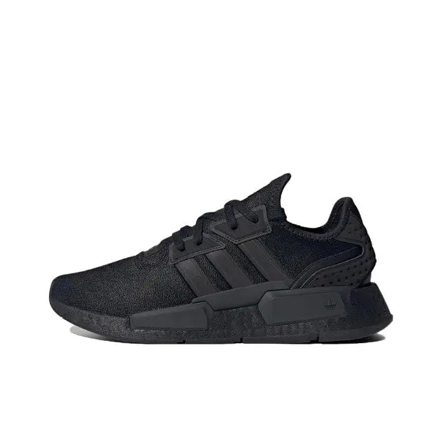 Adidas NMD_R1 low-top sneakers in dark black with three stripes