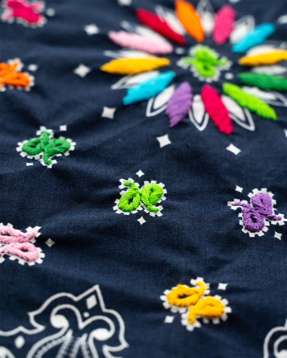 【Oaxaca】 Hand Embroidered Bandana 『made in USA』