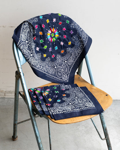 【Oaxaca】 Hand Embroidered Bandana 『made in USA』
