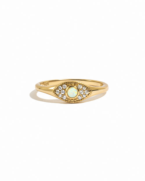 Opal Evil Eye Ring
