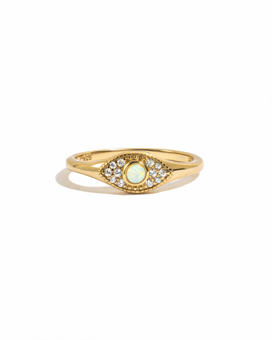Opal Evil Eye Ring