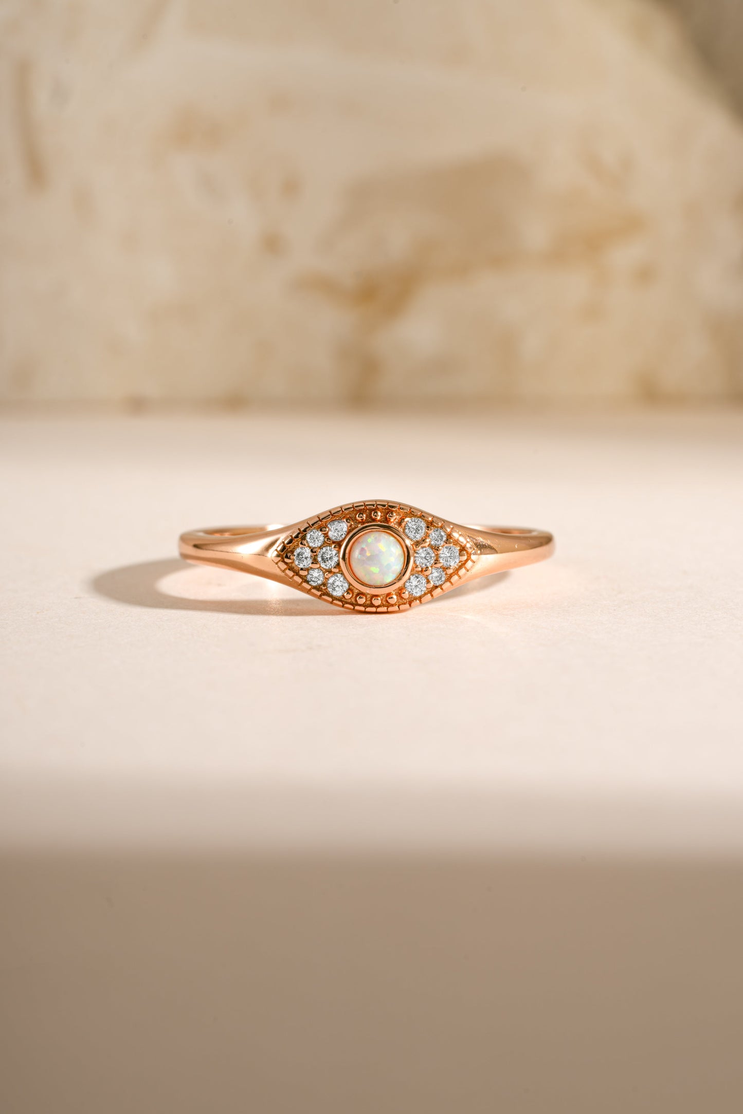 Opal Evil Eye Ring
