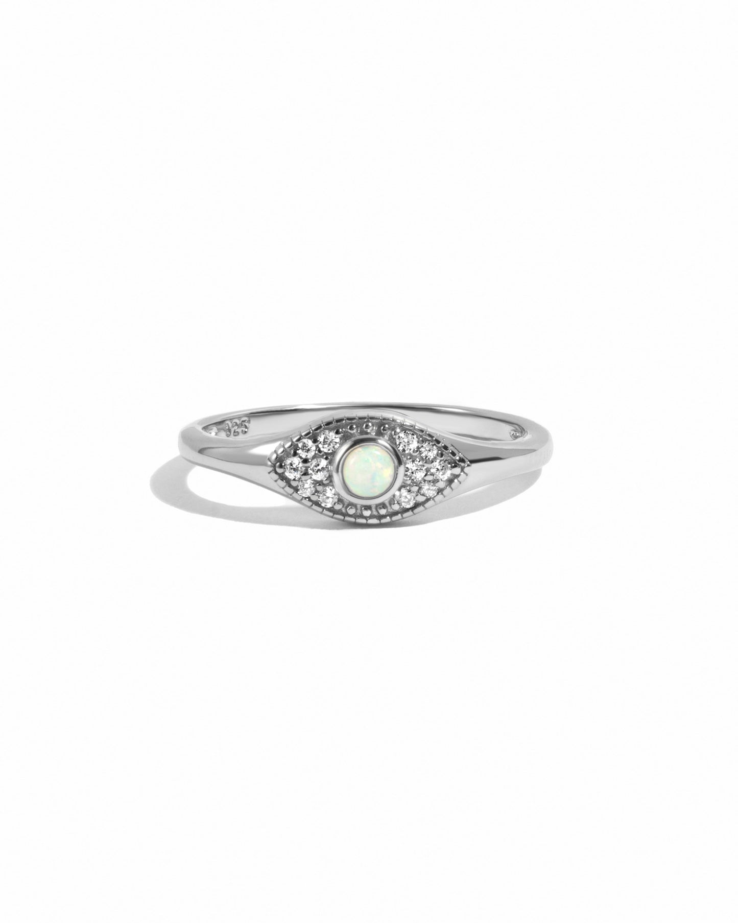 Opal Evil Eye Ring
