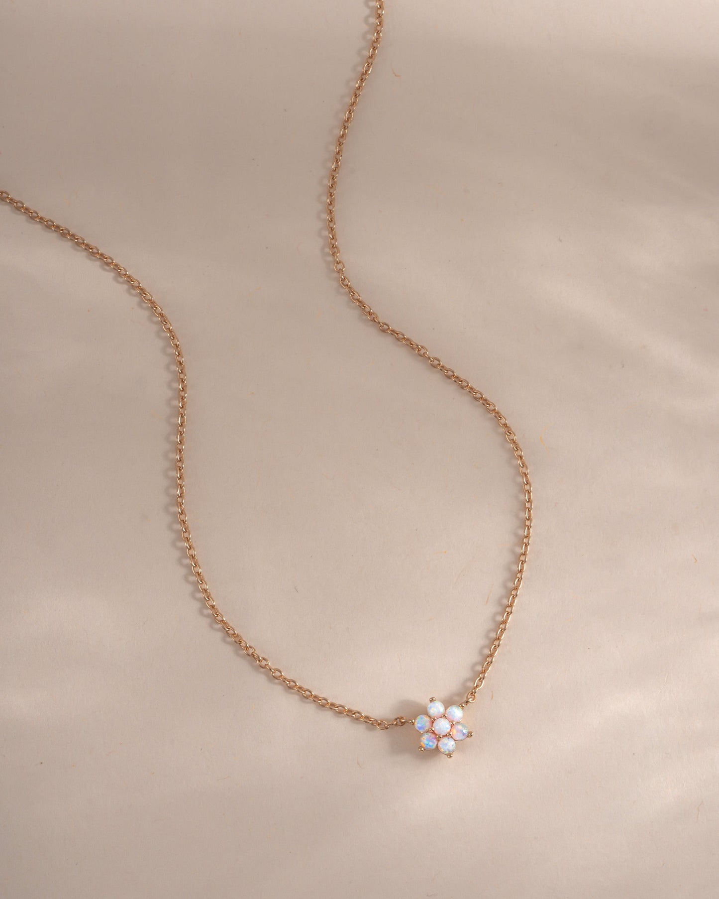 Opal Flower Necklace