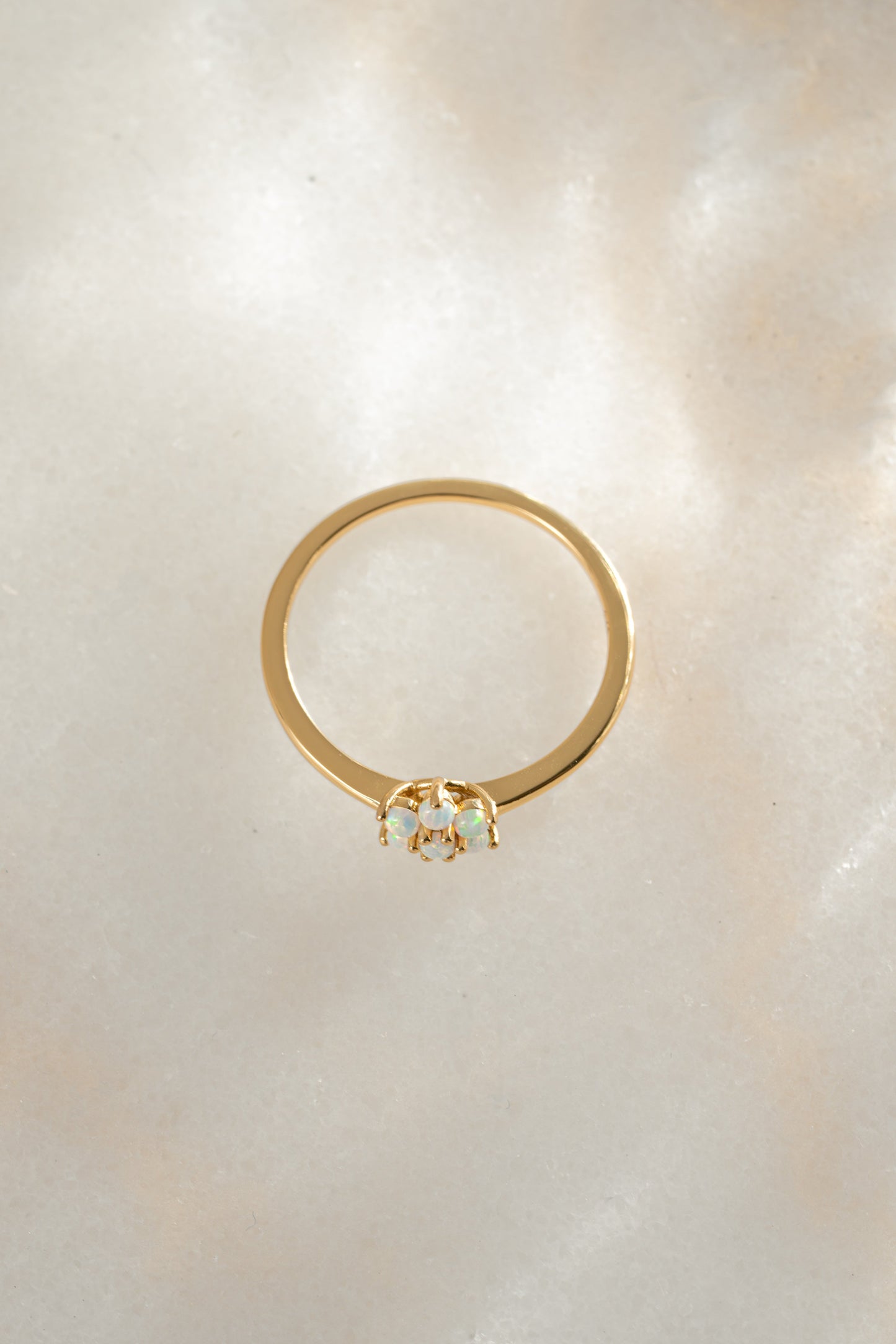 Opal Flower Ring