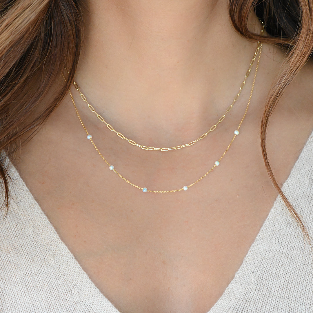 Opal Beaded Necklace