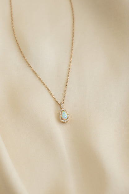 Opal Pear Pendant