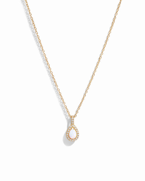 Opal Pear Pendant