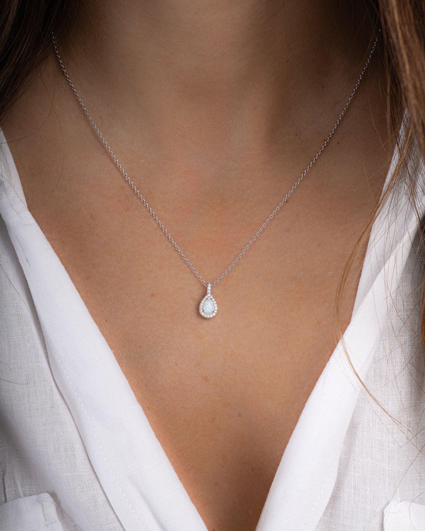 Opal Pear Pendant