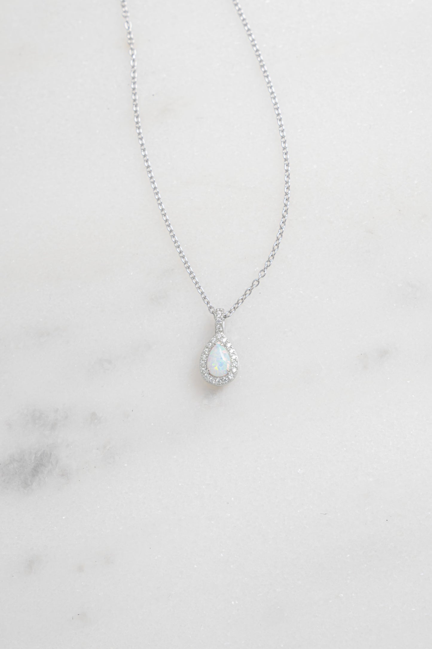 Opal Pear Pendant