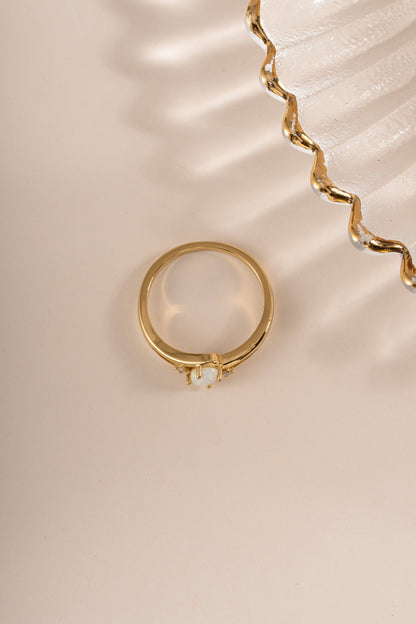 Small Oval Opal Ring