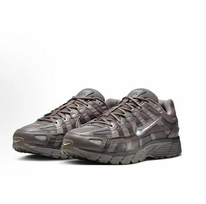 Nike P-6000 Premium sneakers, cave stone with metallic silver, lace-up.