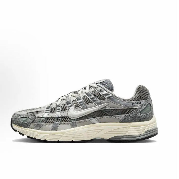 Nike P-6000 Premium sneakers in gray with white accents and cream midsole